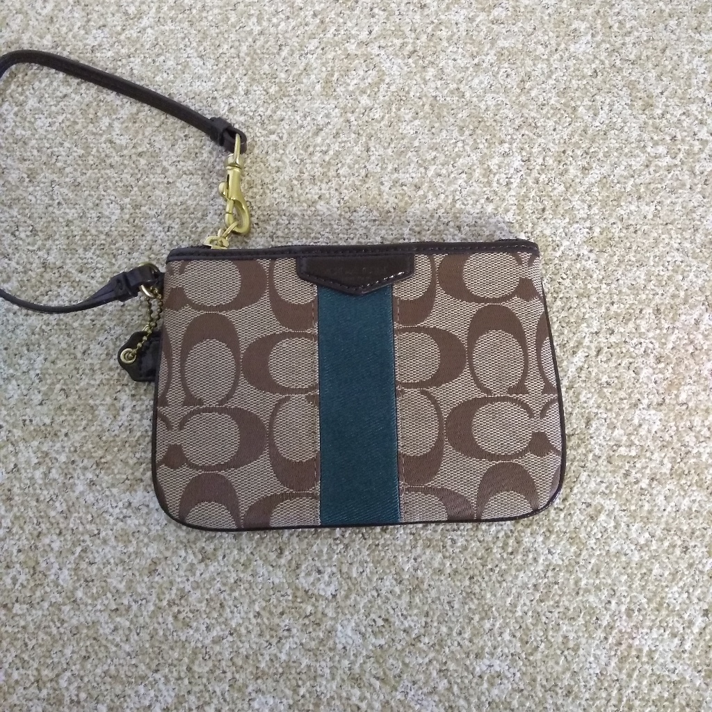 Coach Signature Jacquard Wristlet